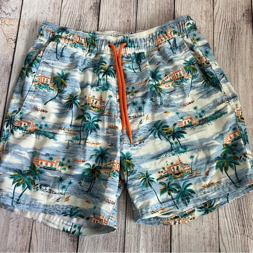 J. Crew Tropical Swim Shorts Trunks Small